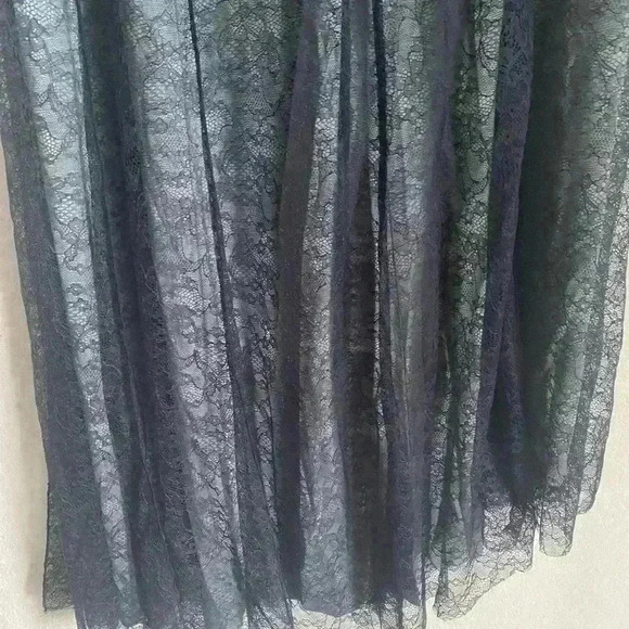 Free People Shape Of You Boho Fairy Sexy Lace Maxi Skirt Set Navy Combo Size XL - Picture 6 of 14